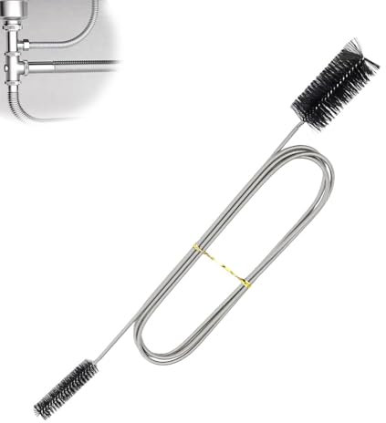 HERKINDNESS Brosse Nettoyage Tuyau, Brosse Nettoyage Flexible Utilisables à Deux Têtes, 2m Déboucheur Canalisation Professionnel, pour Le Nettoyage de Tous Types de Tuyaux et D'égouts