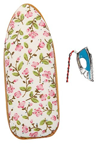 ibasenice Mini Ironing Board Miniature Toy Iron Mini Ironing Station Cover Lightweight Tabletop Look Dollhouse Decor