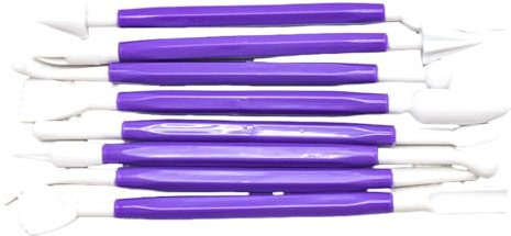 8 taglierine per torte fondente, strumento di modellazione argilla, strumento di modellazione a doppia estremità, facile da usare