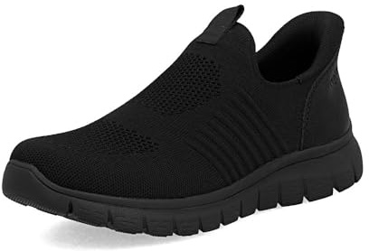 Rieker Herr slip-on sneakers B6659, herr halvskor, Svart 01, 42 EU