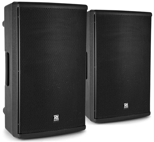 Power Dynamics PD415A Set 2 Altavoces Activos 15 1400W con DSP, Bluetooth, biamplificación Clase D/AB, 4 Modos EQ y entradas XLR/micrófono, Ideal para DJ, PA y Eventos