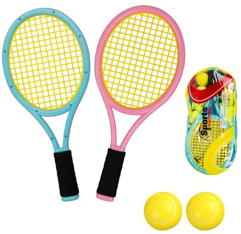 Roysmart Set Di Racchette Da Tennis Per Bambini Con 2 Palline Da Allenamento, Giocattolo Da Racchetta Ideale Per Sport All'Aperto E Al Chiuso