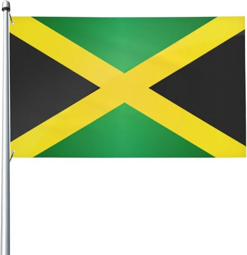 Pirat flagga 90 x 150 cm, väderbeständig Jamaica-flagga med hängande öljetter vimpel för firande restaurangfest