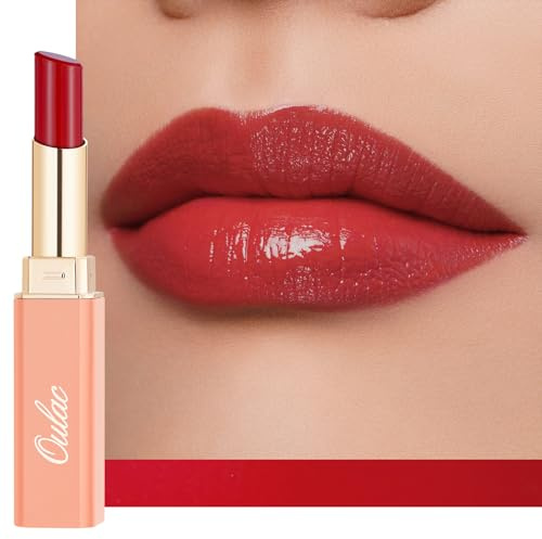 Oulac Rouge à Lèvres Nourrissant Rouge, Nourrit & Assouplit, Texture Hydratante, Soins des Levre, Baume a Levre Teinté, Hydratez et Repulpez les Lèvres Sèches, Vegan 29 Ruby Glow