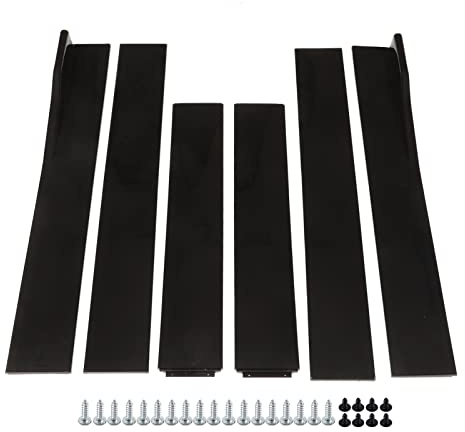 Tissting Jupe latérale pour Voiture, Extensions de Ligne inférieure, déflecteurs de Bas de Caisse en ABS Noir Brillant 2,2 m, Protection Contre Les Bosses et Les Rayures, kit carro