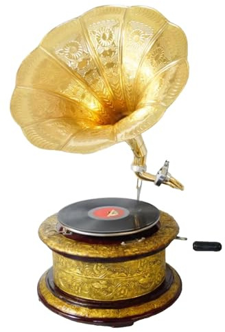 Gramófono vintage HMV totalmente funcional de trabajo, regalo para tocadiscos ganador