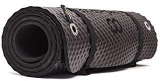 Bootymats - Colchoneta Fitness Multifunción para Todo Tipo de Entrenamiento: Fitness, Pilates, Abdominales, Estiramientos... Medidas: 160 x 60 cm. Grosor: 9 mm. Negra