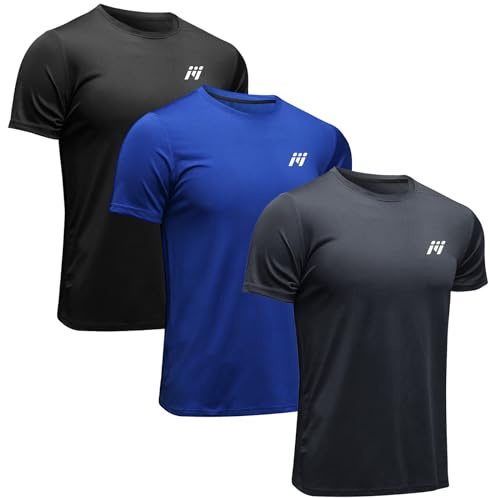 MEETWEE Maglietta Uomo, Maglia a Manica Corta Asciugatura Rapida Fitness T-Shirt da Sport per Corsa Palestra Fitness