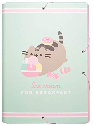 Grupo Erik Carpeta Escolar A4 Gato Pusheen Cat - Carpeta Solapas de Tapa Dura con Gomas | Carpetas Archivadoras para Niños y Niñas