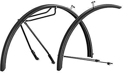 Hebie GmbH & CO.KG Unisex – Erwachsene Alumee Schutzblechset, Schwarz, 28