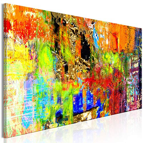 murando - Tableau Acoustique Abstrait 120x40 cm 1 Partie - Décoration Isolation Phonique Bureau Chambre Panneau Insonorisant Impression sur Toile - Abstrait Artistique a-A-0386-b-a