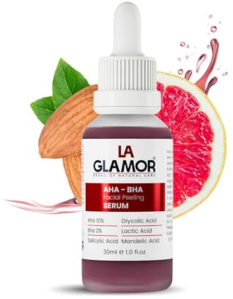 LAGLAMOR Peeling-Lösung für unreine und empfindliche Haut - Fruchtsäureessenz - Gesichtspeeling - Anti-Akne-Bildung - Entfernt angesammelte Schmutz, abgestorbene Hautzellen - 30ml Glasflasche