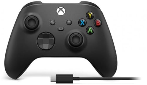 Microsoft Manette sans fil Xbox Series X/S officielle + câble USB-C – Noir carbone (Xbox Series X/S)