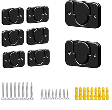 2 Zoll 8 Paar Bilderrahmen-Aufhänger, französische Stollen, versteckte Halterungen, versteckte Halterungen,Wandregale zum Aufhängen von Wandmalerei, Spiegel, Paneele, Kunstwerke (XZ09-2-8-BLACK-DE)