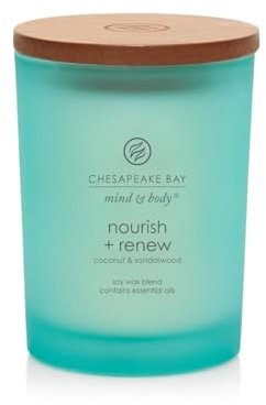 Chesapeake Bay Candle Mind & Body Medium Jar Candle Nourish + Renew (Coconut & Sandalwood)