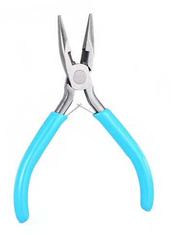 Schmuckzange, Bastelzange Zange Klein, Needle Nose Pliers, Spitzzange Zur Schmuckherstellung, Flachzange Blau Edelstahl Kleine Zange, DIY Kettenzange Für Schmuckreparatur Kunsthandwerk Drahtwicklung