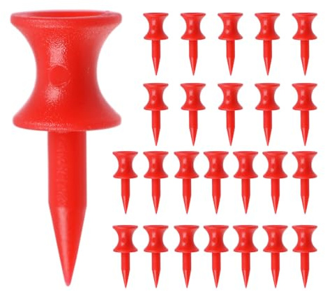 brooksnaji Tee da Golf, 25 Pezzi, Tee da Golf Anti-Slice | 31 mm Tipo Ruota Doppio Strato Antiurto Tee da Golf, Forniture per la Pratica del Golf per Uomini e Donne