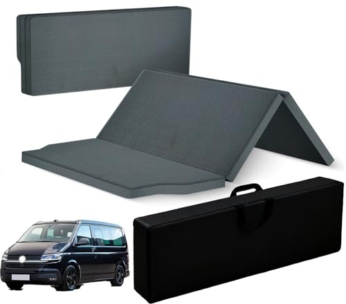 xxjolavv Materasso per auto pieghevole spesso caldo e traspirante compatibile con VW T32 T4 T5 T6 T6.1 T7 Multivan California Beach Caravelle e Transporter 186 x 148 x 8 cm, accessori per camper