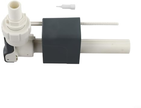Trayne Vanne d'entrée de réservoir d'eau murale de salle de bain, G1/2 ou G3/8 en plastique blanc, pour l'installation et l'entretien des toilettes peu encombrantes (1,27 cm)