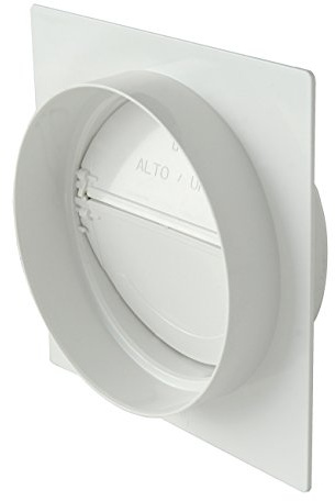 La Ventilazione PMV125B Placca per Passaggi a Muro Tubo Tondo con Valvola di Non Ritorno Aria, diametro 125 mm