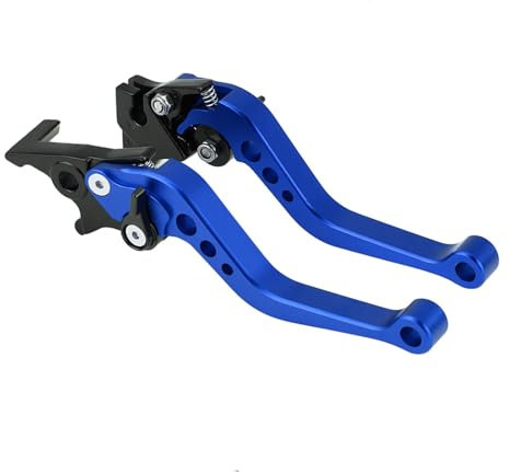 Aramox Poignée de levier de frein à embrayage, 1 paire de poignée de levier de frein à tambour universel pour moto de 22 mm, 7/8 po (Blue)