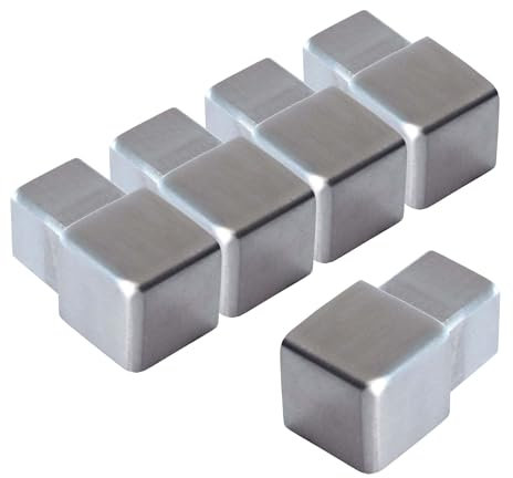 5X Dalsys End Cap Tile Trim 12.5mm Square Profile Brushed Stainless Steel