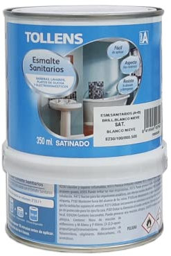 Tollens - ESMALTE SANITARIOS SATINADO BLANCO A+B 500 ML