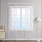 ESLIR Schiebegardinen Voile Flächenvorhänge Set 2er Schiebevorhang Wohnzimmer Gardinen mit Klettband Transparent Vorhang Bestickt Grau BxH 57x245cm 2 Stück
