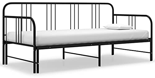 ZQQLVOO Telaio letto per famiglie con pallet, letto allungabile, in metallo, 90 x 200 cm