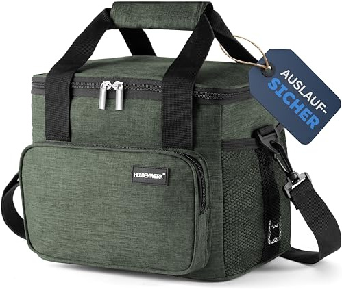 HELDENWERK Kühltasche klein & faltbar 10L, Isolierte Thermo Lunchtasche für Essen & Getränke, wasserdicht & auslaufsicher, Picknick Tasche klein, Kühlbox, Brunch Bag, Frühstückstasche, Mittagstasche