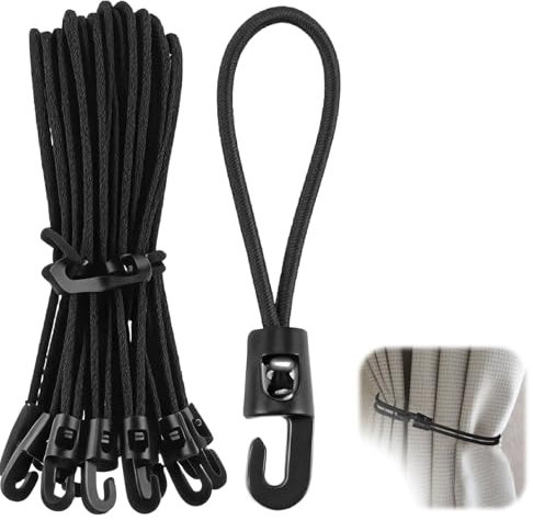 DmDoyy Tendeurs Elastique avec Crochets 10 Cm pour Bâches,tendeur, Tentes, Bannières, Filets Et Tonnelles, 20 PCS, Noir