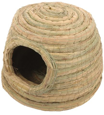 YARNOW Nido de Hierba para Conejos y Cobayas, Cama Tejida Diseño de Nido, Adecuado para Descansar, Esconderse y Jugar, Ambiente Seguro y Cómodo para Roedores Pequeños