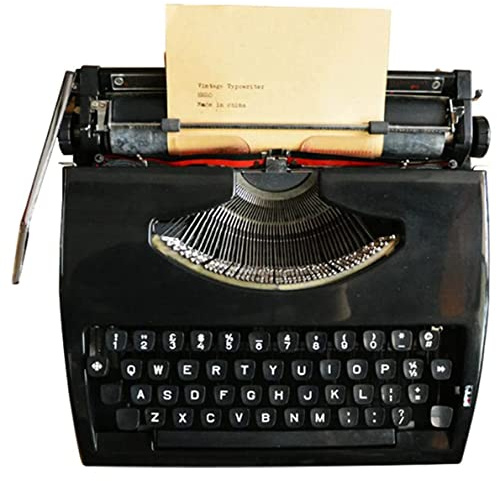 Manual Typewriter - Vintage English Design, Portable with Twin Spool Red Ribbon, Easy to Use, Ideal for Writing and Crafting