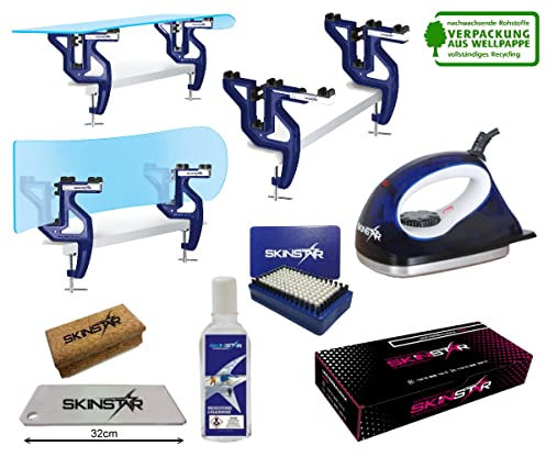 SkinStar Skiwax Set Skiwachs für Snowboard mit Wachsbügeleisen und Spanner