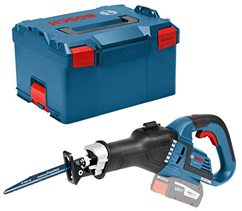 Bosch Professional 06016A8104 GSA 18 V-32 Akku-Säbelsäge ohne Akku und Ladegerät, 2x Säbelsägeblatt, L-Boxx, 18 V