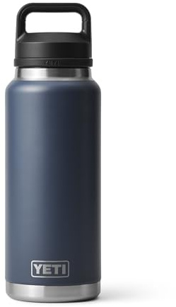 YETI Rambler 36 oz Bottle, Vacuum Insulated, Stainless Steel with Chug Cap, Navy