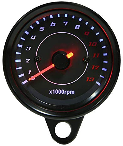 Motorcykelmätare + elektronisk varvräknare, DC 12 V, universell LED-bakgrundsbelysning, elektronisk varvräknare