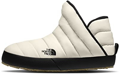 The North Face Women's Thermoball Traction Winter Bootie - Insulated, DWR Finish, Gardenia White/TNF Black, 10