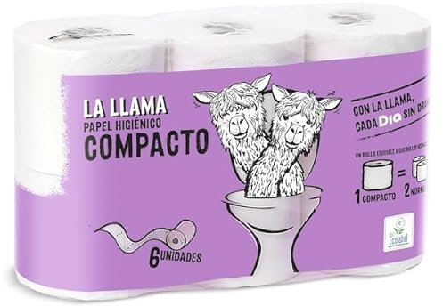 DIA LA LLAMA papel higiénico compacto doble rollo paquete 6 uds