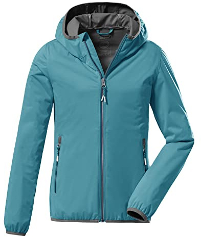 Killtec Girl's Giubbotto softshell con collo in piedi, impacchettabile - KOS 164 GRLS SFTSHLL JCKT, dark aqua, 152, 38362-000
