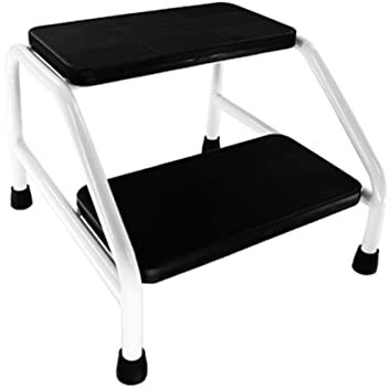 Tabourets 2 marches, Baignoire Douche Tabouret de Pied pour Adulte, Aînés, Handicap Peut contenir jusqu'à 330 LB, Lits Hauts, Cuisines, Salle de Bain