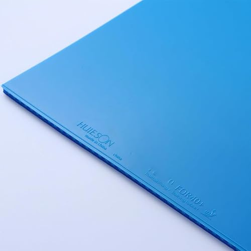 BBTISG Table Tennis Rubber Sheet, Thick: 2.1mm Professional ITTF Approved Sticky Ping Pong Racket Rubber Arc Attack for Training Competition (Blue)