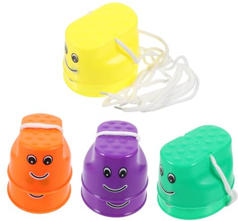 Gogogmee 4 Paar Stelzenspielzeug für Jungen und Mädchen Aus Kunststoff Balanciereimer Nicht Im Lieferumfang Enthalten für Kleinkinder und Kinder