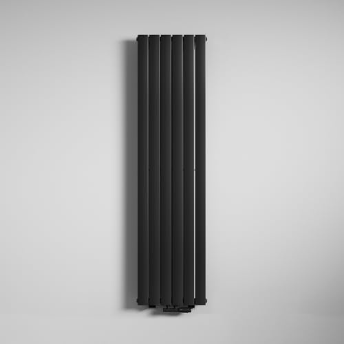 Mai & Mai Radiador Vertical de Agua 180x46cm, Una Capa, Antracita | Diseño Tubular Moderno, Fabricado en Acero, Calefacción Eficiente para Baño o Salón