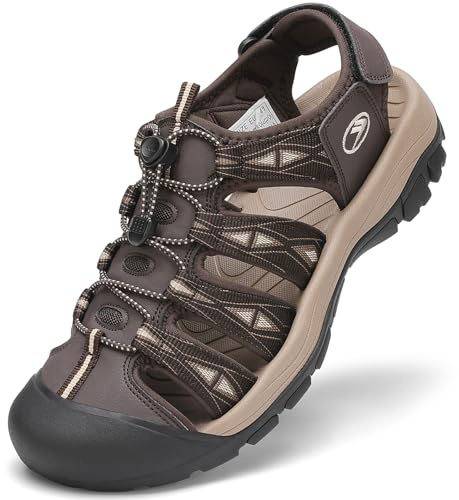 FLARUT Sandalias de Verano para Hombre Trekking Deportivas Punta Cerrada Zapatos de Senderismo Playa Correr Casual