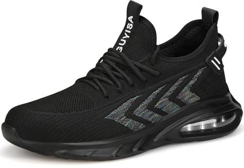 LAoutun Safety Trainers Steel Toe Cap Trainers Mens Lightweight Cushioning Safety Shoes Comfortable CE Certified Steel Toe Cap Work Boots Protective Working Shoes