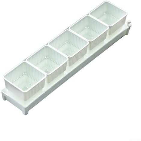 Oniissy Set di vasi da fiori in plastica traspirante, per piantare ortaggi domestici, soglia salvaspazio con fori di drenaggio, compatibile con erbe e cipolle piccolo (7 cm)
