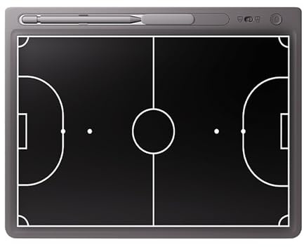 LCD-taktikbräda för futsal, elektronisk fotbollsträningsbräda, smidig skrivning, med penna och förvaringsväska, för tävling och träning