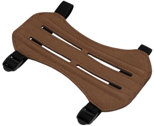 Armguard de Tir à l'arc en Cuir avec 2 Boucles de Sangle