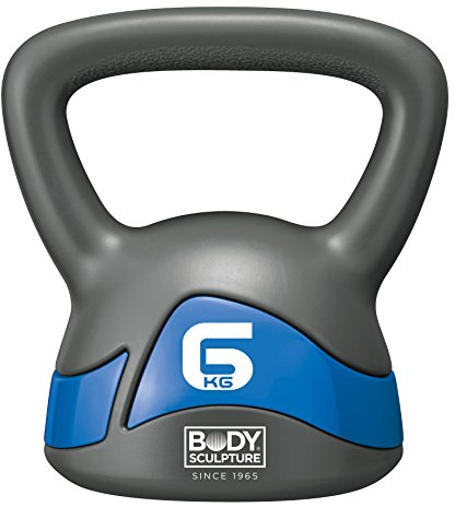 Body Sculpture BSCK06 6 KG carta Football Kettlebells, Grey/Blue